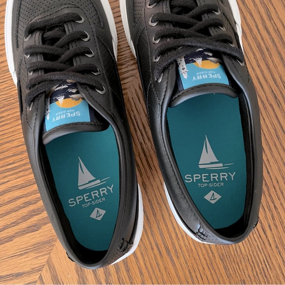 SPERRY Soletide Sneakers - Black Leather - Picture 9 of 13